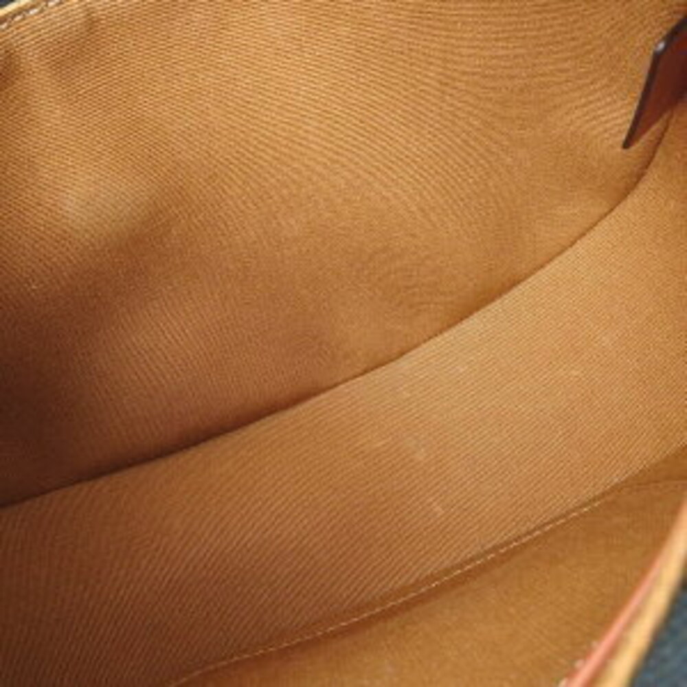 CELINE AVA Triomphe Handbag Calf Canvas Tan - Picture 7 of 8